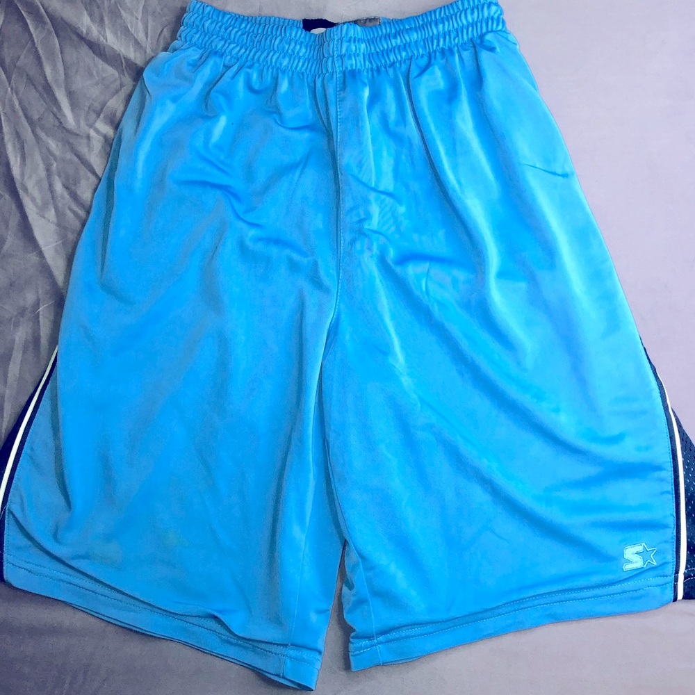 Light Blue & Navy Men’s Basketball Shorts - Size Men’s Medium 32/34